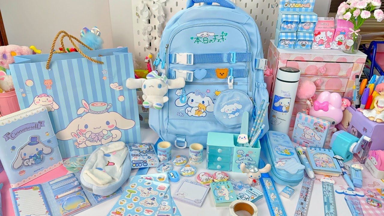 CUTE CINNAMOROLL STATIONERY UNBOXING ૮ ․ ․ ྀིა ⋆𐙚₊˚⊹♡