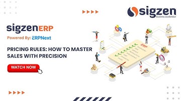 SigzenERP - Pricing Rules: How to Master Sales with Precision | Powered By: ERPNext-15