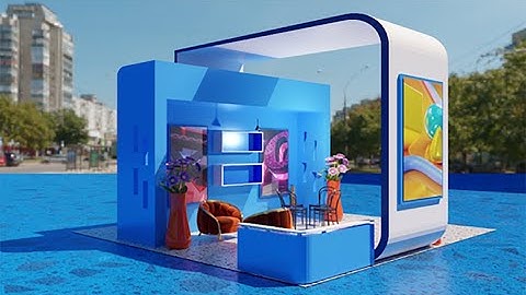 Classic  Beautiful 3D Exhibition Stand Modeling using Blender