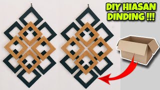 Begini Cara Membuat Hiasan Dinding Dari Kardus | How To Make Wall Decoration From Cardboard | craft