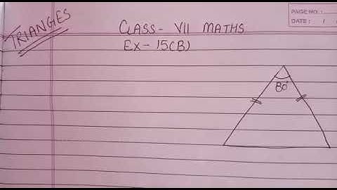 Ex-15B Q1 (i,ii,iii) ch-15 Triangles Class VII ICSE BOARD maths by love with mathematics