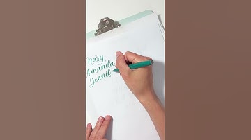 Names in modern calligraphy alphabet (no talking, just writing)
