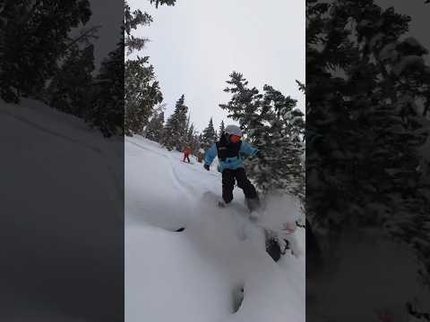 Sketchy Snowboard Tree Jump