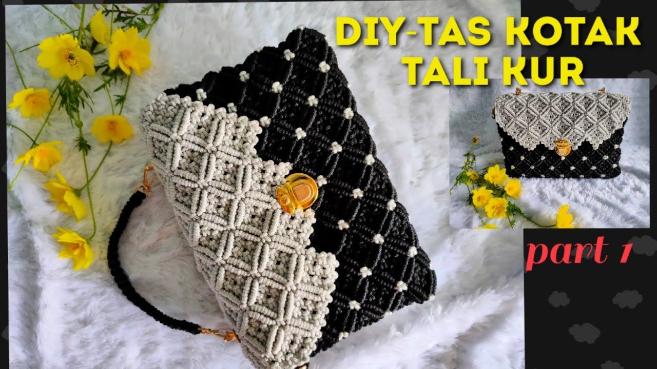 DIY-Tutorial Tas Kotak Tali Kur Motif Melati - part 1