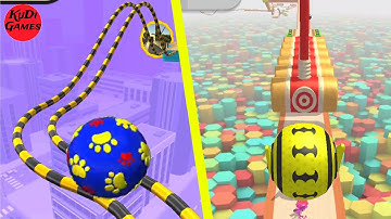 GOING BALLS vs ACTION BALLS - Gameplay Android iOS #70 Part 56DFJ6 Popular Ball Games (MAX Levels)