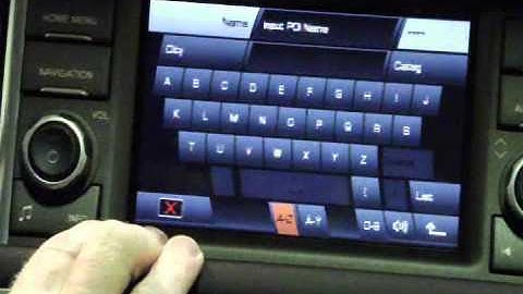 2011 Land Rover Navigation Point of Interest Entry