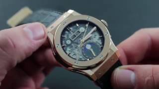 Hublot Classic Fusion Aerofusion Moonphase King Gold 547.OX.0180.LR Functions & Care