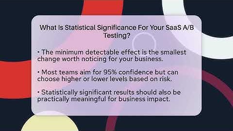 What Is Statistical Significance For Your SaaS A/B Testing? - Saas Marketing Wizards