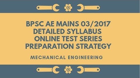 BPSC AE MAINS MECHANICAL ENGINEERING (03 /2017)