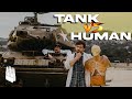 What happens if a tank shoots directly at a human point blank