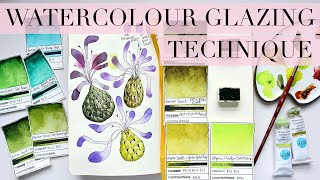 Watercolour Glazing Technique + Harmonious Botanical Colour Combos!