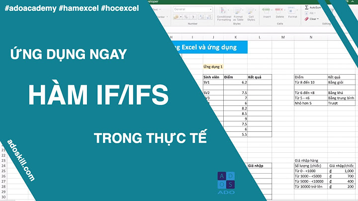 Bài toán sử dụng hàm if trong excel