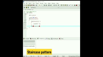 Staircase pattern  in language || pattern in c language #c #shorts #shortsvideo #ytshorts  #c #c++