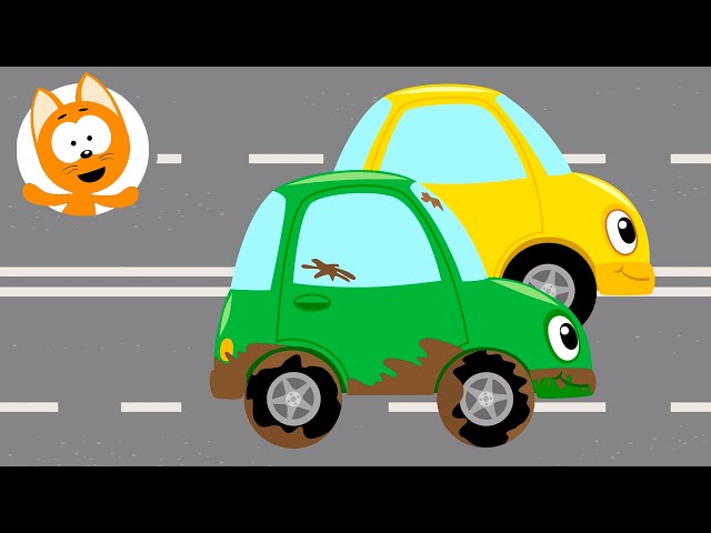 Carwash Song | Meow-Meow Kitty kids songs and cartoons class=
