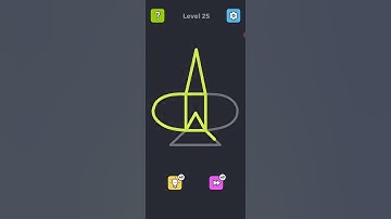 Single Line Puzzle Drawing Level 25 Gameplay #singleline #puzzledrawing #shorts