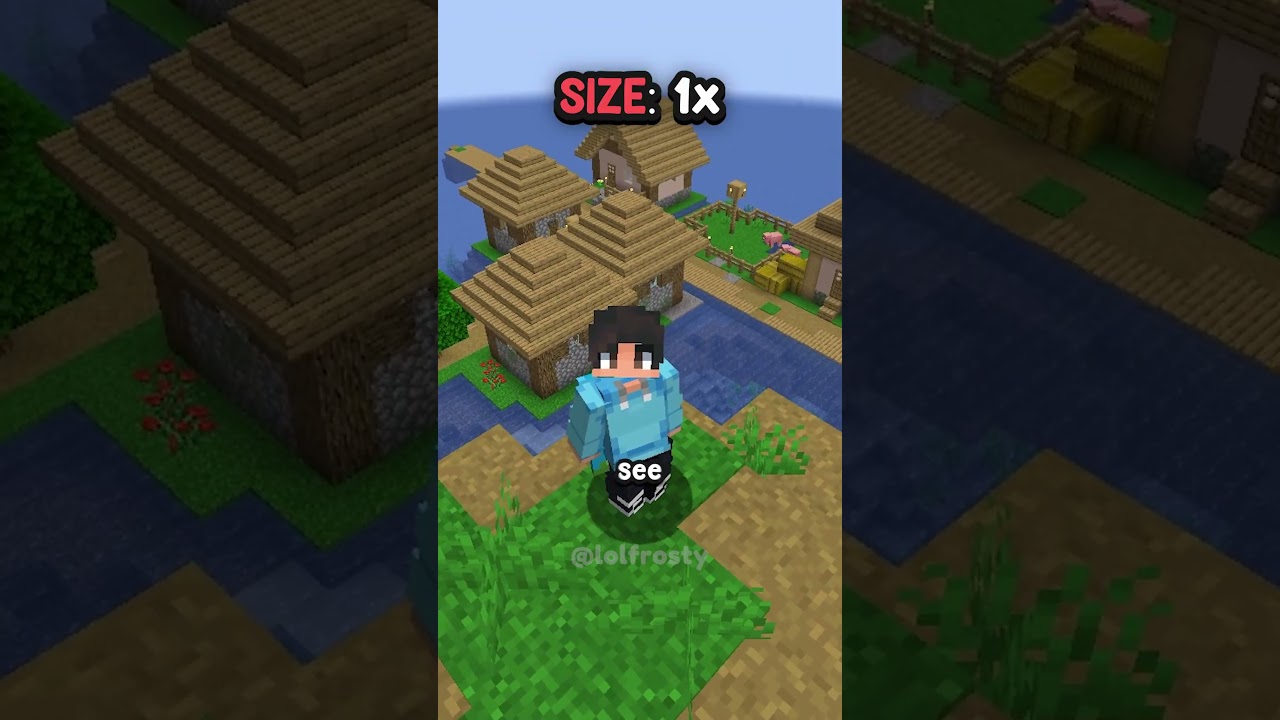 Minecraft, But If I Take Damage I Shrink… #shorts