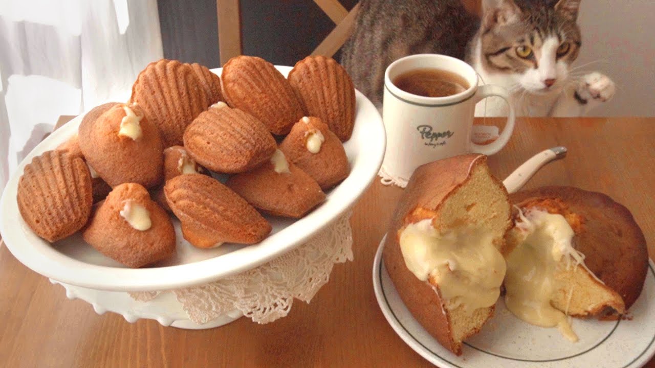 대왕 바닐라 마들렌 만들기 바닐라 가나슈 마들렌 레시피 Vanilla Madeleine Recipe 태운버터를 사용한 배꼽 잘나오는 마들렌 바닐라 가나슈 만드는법