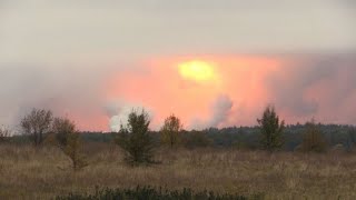 Explosions at Ukraine arms depot spark fire and evacuation