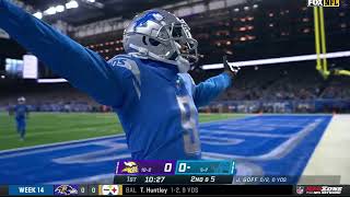 Jameson Williams is WIDE OPEN on his 1st NFL catch \& touchdown