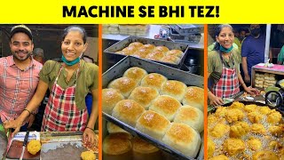 India's fastest Kavita Tai selling BEST Vada Pao 😋😋 || Super Human speed se kaam karti he 😲😲