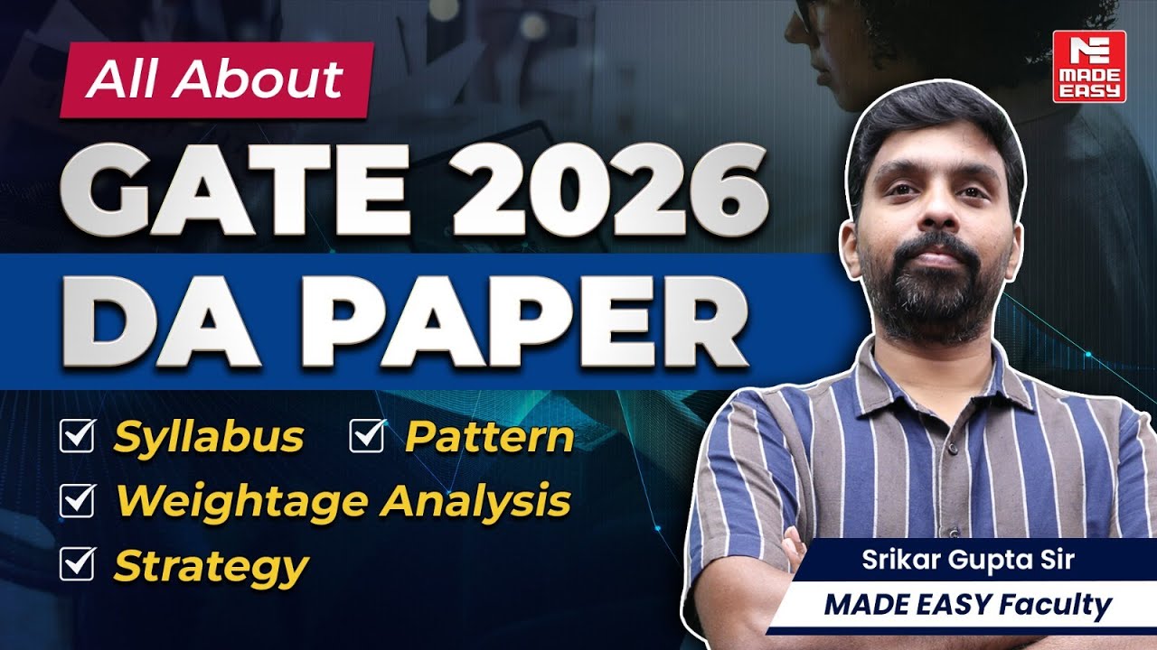 GATE 2026 DA Paper Full Guide | Syllabus, Pattern, Strategy & Weightage ...