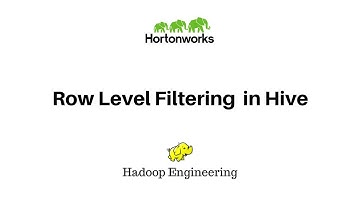 Row Level Filtering in Hive Using Ranger