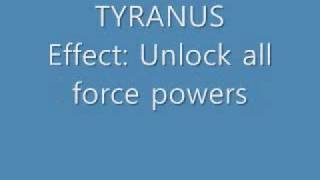 Cheat Codes-Star Wars: The Force Unleashed (PSP)
