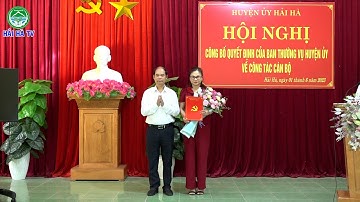 Hội nghị công bố quyết định của Ban Thường vụ Huyện ủy về công tác cán bộ
