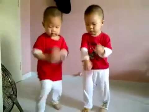Two asian boys dancing video