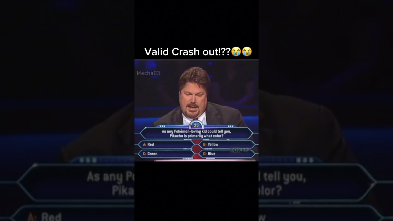 Valid Crashout Shorts Memes Whowantstobeamillionaire