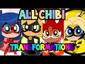 All Miraculous Chibi Transformations (Fukurou's Animations)