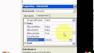 how to use adodc and datagrid control in vb6 - tutorial
