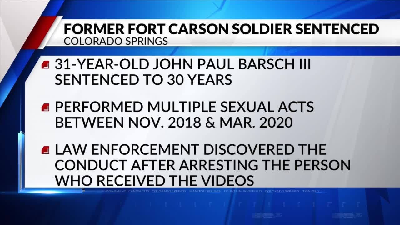 Former Fort Carson soldier sentenced for producing child pornography