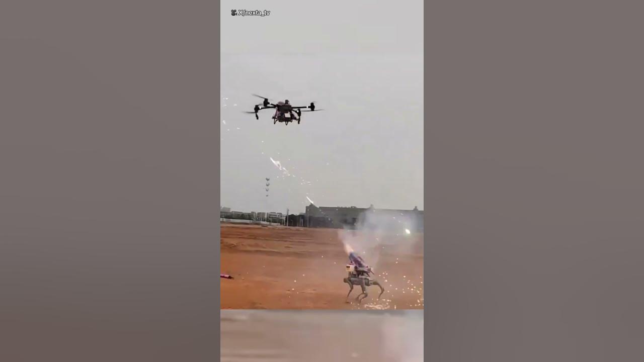 Drone vs robot dog