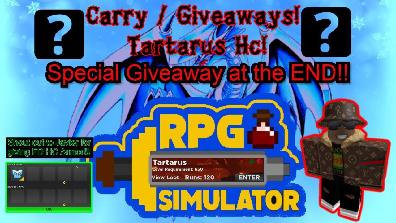 Roblox Rpg Simulator Carry Giveaway Special Giveaway At The