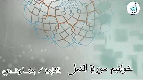 خواتيم سورة النمل   ...   القارئ رضا سعيد يونس