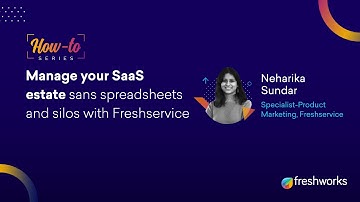 Manage your SaaS in Freshservice