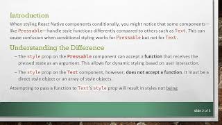 How to Apply Conditional Styling to Text and Pressable in React Native