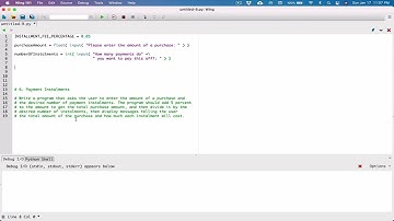 2.6. (Part 1) Payment Installments - Python