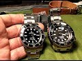 Seiko Marinemaster 300 SBDX017 vs Rolex Submariner comparisons, wear on small wrists