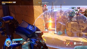 Overwatch Reinhardt Highlight: Between an Ice Block and Hardt Place.