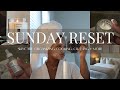 Sunday reset  organizing skincare cleaning planning for the week etc