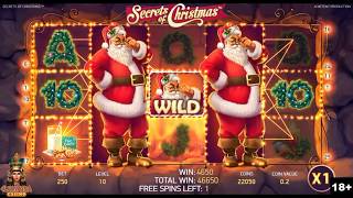 BIG WIN (x202) - Secrets of Christmas Online Slot Machine - NetEnt Slots screenshot 2
