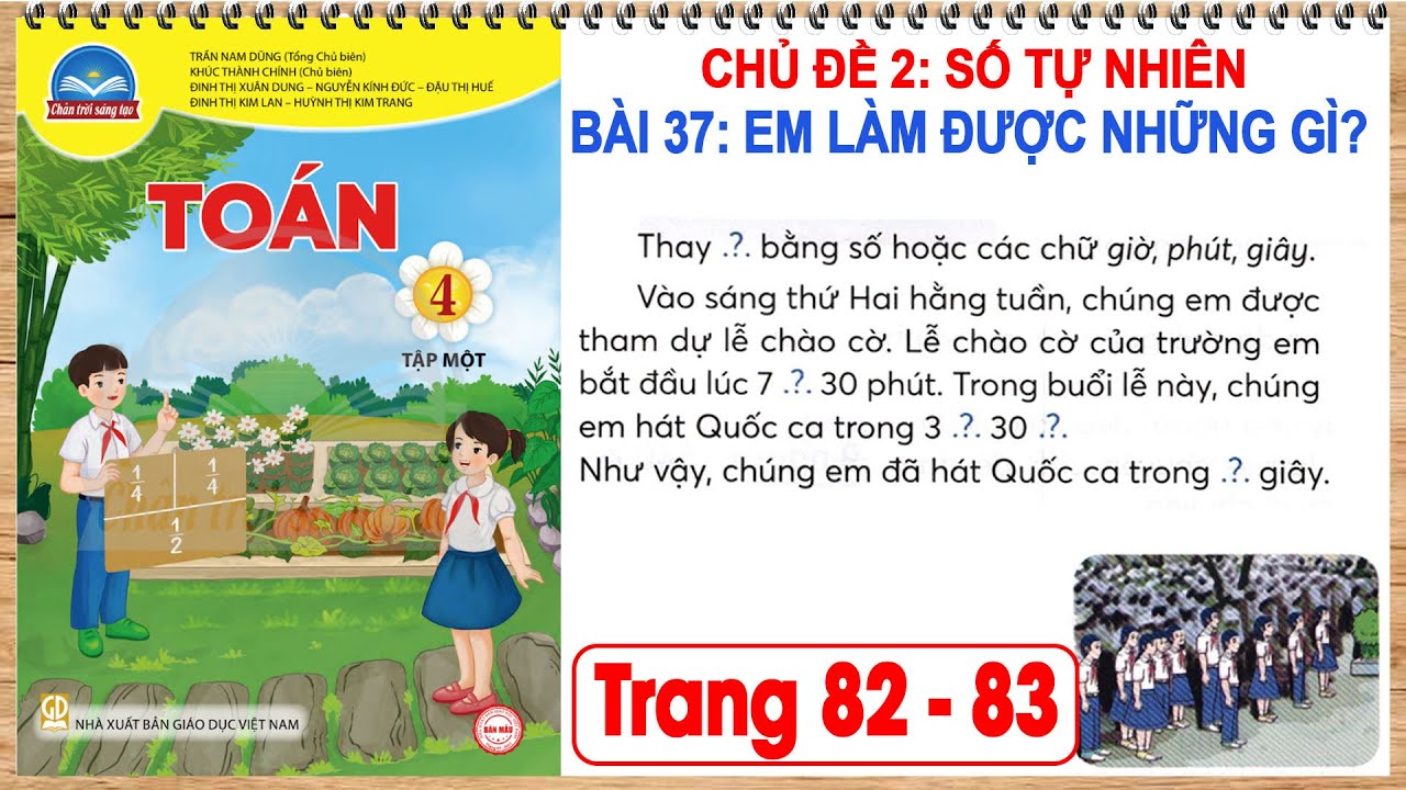 Toán 4 chân trời sáng tạo tập 1 trang 82 bài 37 Em làm được những gì - youtube