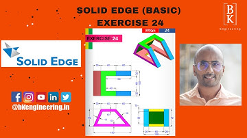 Solid Edge Basic Exercise 24 | Mechanical Engineering | CAD | For Beginners | BK Engineering