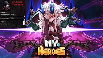 My Heroes Dungeon Raid Mod Gameplay | Damage, Defense, God, Dumb Enemy