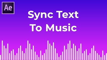 After Effects Tutorial - Sync Text Animation To The Beat (Rhythmic Typography)