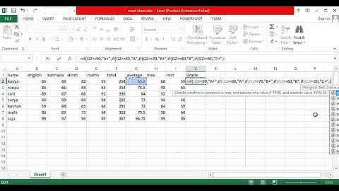 Learn the formula for Grade MS EXCEL || CADD NEST RR NAGAR