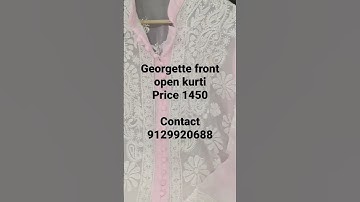 Fancy Georgette kurti |Latest Fashion | Lucknowi Chikan | Chikankari  Lucknowi Kurtis #short #video