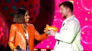 Charli D'Amelio and Nate Burleson | 2023 Kids' Choice Awards Show | MrBeast and Jenna Ortega